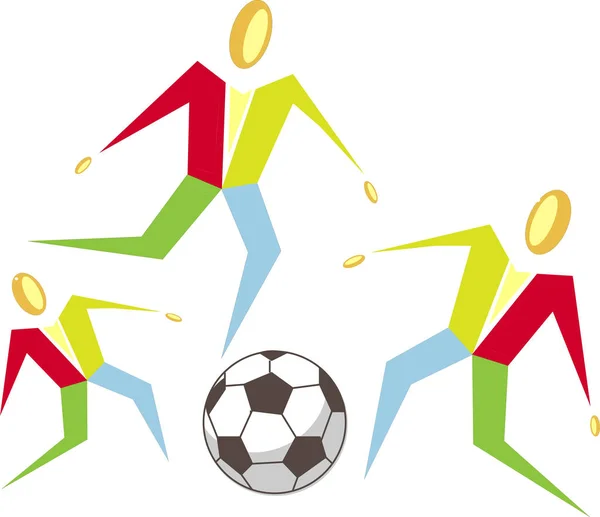 Футбольный Мяч Плакат Просто Векторная Иллюстрация — стоковый вектор