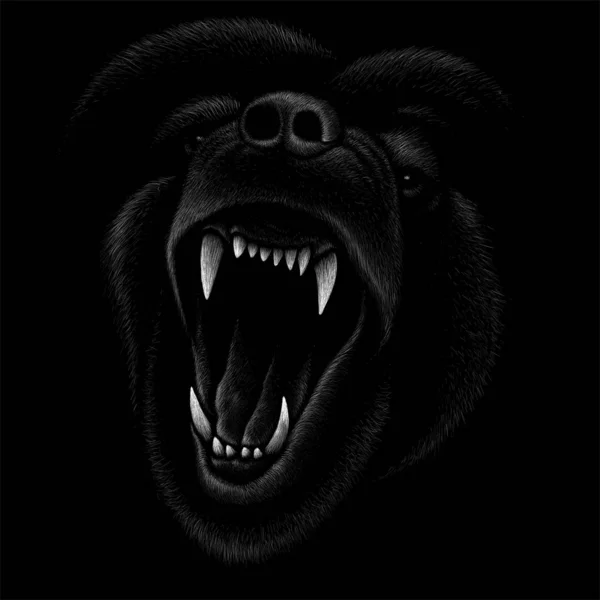 Λογότυπο Της Αρκούδας Για Τατουάζ Ύφασμα Σχεδιασμό Απλά Διανυσματική Απεικόνιση — Διανυσματικό Αρχείο