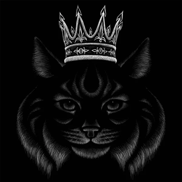 Logotipo Gato Para Tatuagem Design Pano Simplesmente Ilustração Vetorial —  Vetores de Stock