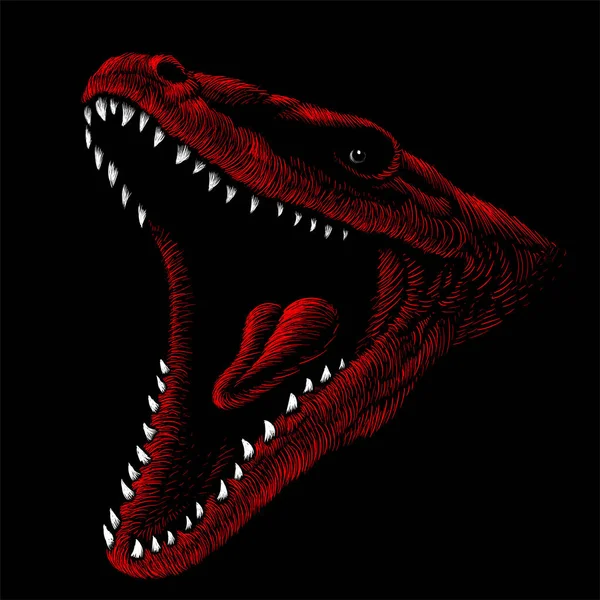 Logo Dragon Pour Tatouage Conception Tissu Illustration Simplement Vectorielle — Image vectorielle
