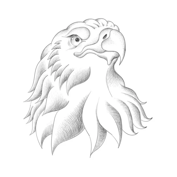 Logotipo Del Águila Para Tatuaje Diseño Tela Ilustración Vectorial Simple — Vector de stock