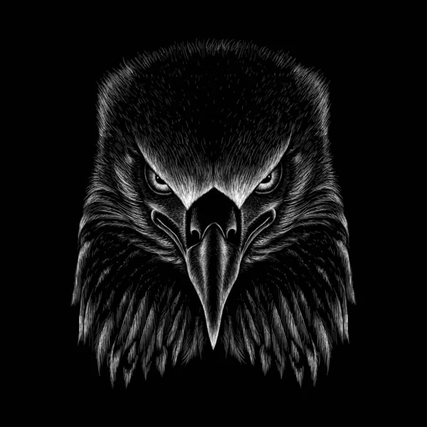 Dövme ya da kumaş tasarımı için kartal logosu, basitçe vektör çizimi  