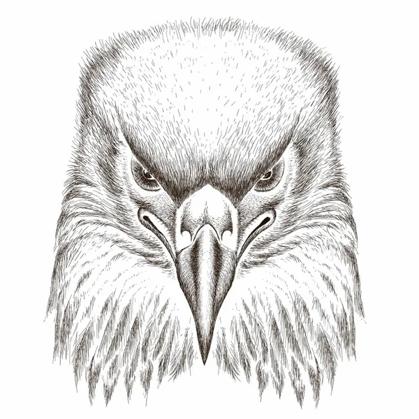 Логотип Орла Татуювання Або Дизайну Тканини Просто Векторна Ілюстрація — стоковий вектор