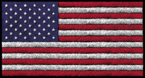 Bandiera Degli Stati Uniti Semplicemente Illustrazione Vettoriale — Vettoriale Stock