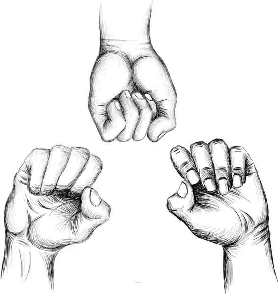 Руки Білому Тлі Просто Векторні Ілюстрації — стоковий вектор