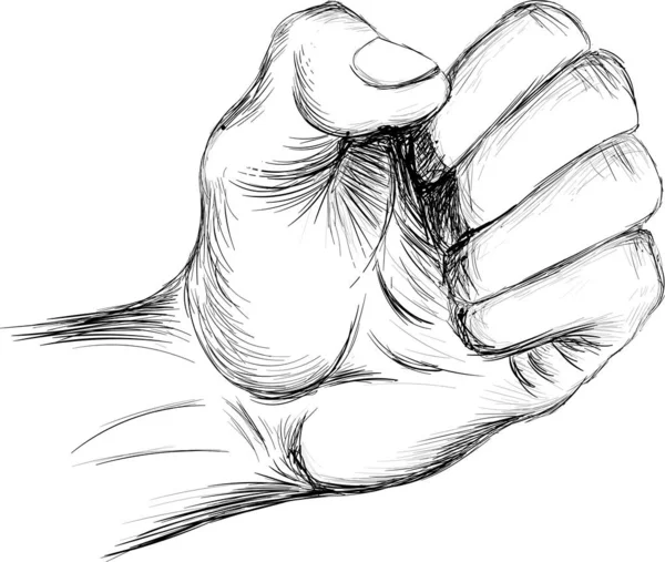 Рука Білому Тлі Просто Векторна Ілюстрація — стоковий вектор