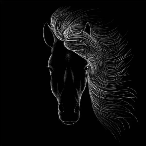 Λογότυπο Άλογο Για Τατουάζ Ύφασμα Σχεδιασμό Απλά Διανυσματική Απεικόνιση — Διανυσματικό Αρχείο
