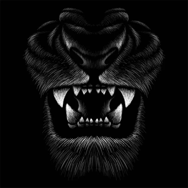 Logo Lionfor Tattoo Cloth Design Simply Vector Illustration — 스톡 벡터