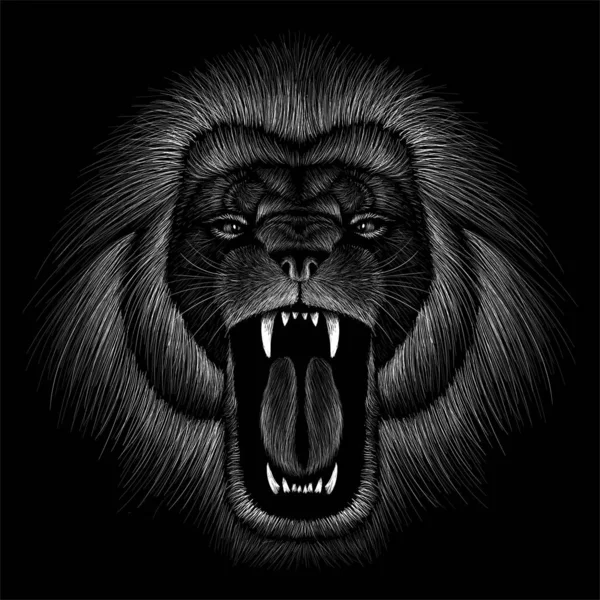 Λογότυπο Του Lionfor Τατουάζ Ύφασμα Σχεδιασμό Απλά Διανυσματική Απεικόνιση — Διανυσματικό Αρχείο
