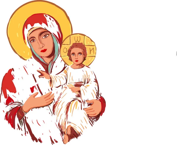 Heilige Maria Gewoon Vectorillustratie — Stockvector