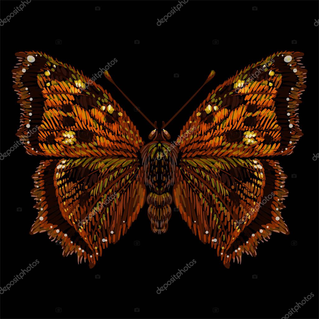 Logo of butterfly for tattoo or cloth design, simply vector illustration