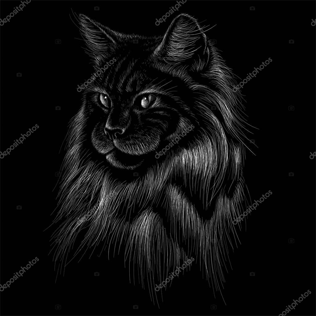 Logo of lionfor tattoo or cloth design, simply vector illustration