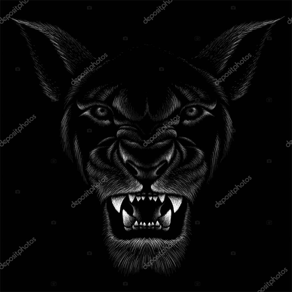 Logo of lionfor tattoo or cloth design, simply vector illustration