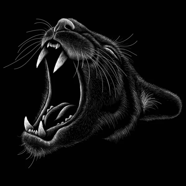 Logotipo Del Tigre Para Tatuaje Diseño Tela Ilustración Vectorial Simple — Archivo Imágenes Vectoriales