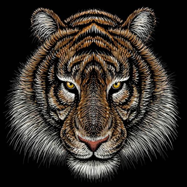 Logo Tiger Tattoo Cloth Design Simply Vector Illustration — 스톡 벡터