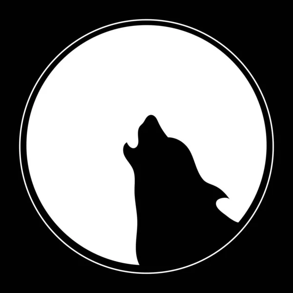 Logo Dog Wolf Tattoo Cloth Design Simply Vector Illustration — Stock Vector