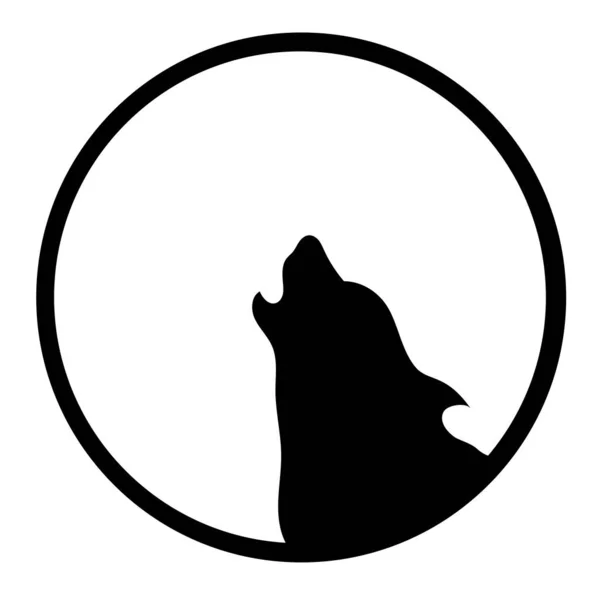 Logo Chien Loup Pour Tatouage Conception Tissu Illustration Simplement Vectorielle — Image vectorielle