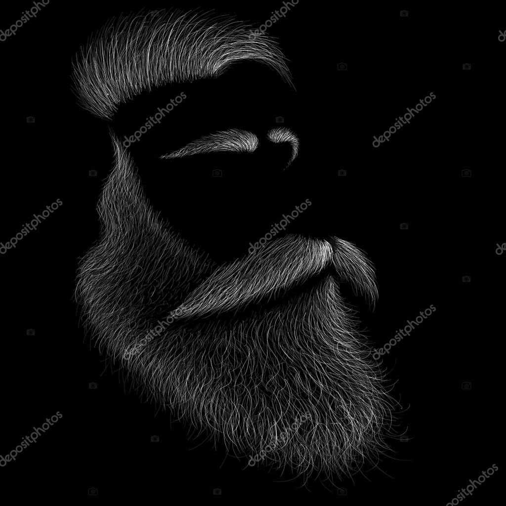 Logo of bear for tattoo or cloth design, simply vector illustration