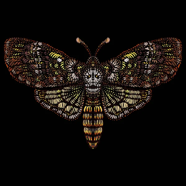 Логотип Бабочки Дизайна Татуировки Ткани Просто Векторная Иллюстрация — стоковый вектор