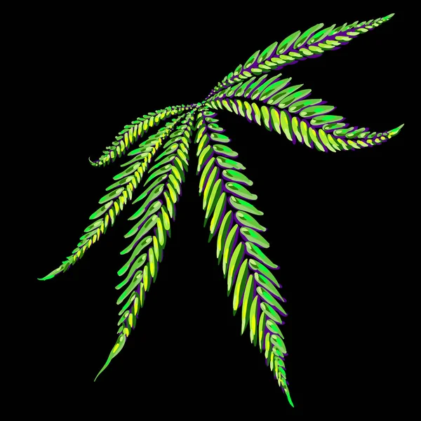 Hoja Cannabis Ilustración Vectorial Simple — Archivo Imágenes Vectoriales