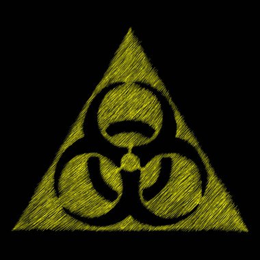 The Vector logo biological threat sign coronavirus for tattoo or T-shirt design or outwear. 