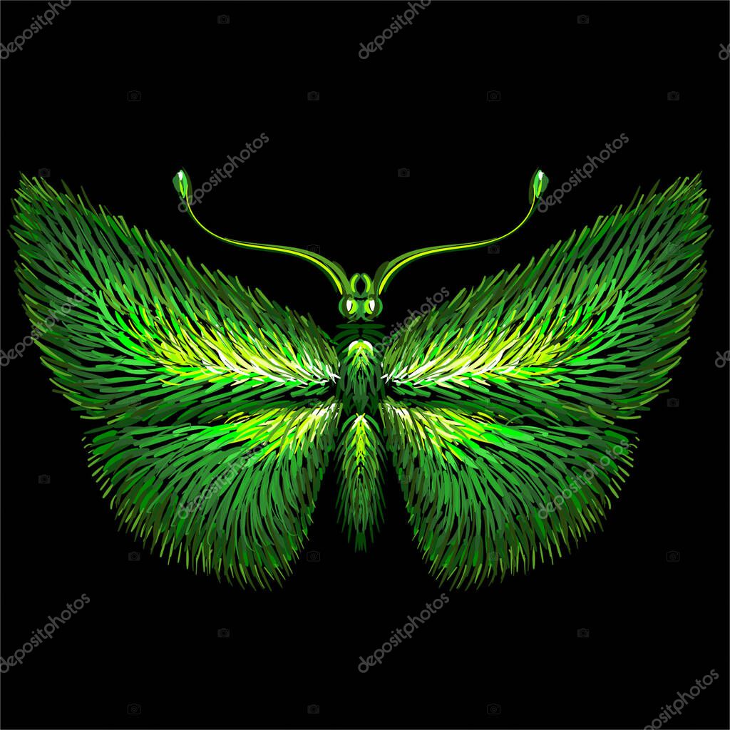 Vector logo butterfly for tattoo or T-shirt design or outwear