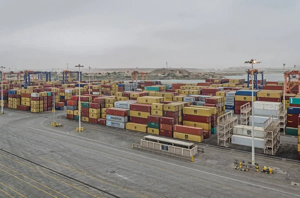Plenty Containers Waiting Loading Port Salalah Oman Aug 2016 — Stock Photo, Image