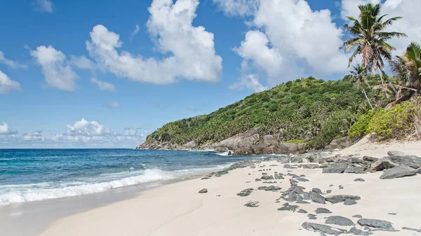 Piękna Plaża Egzotycznych Seszele — Zdjęcie stockowe