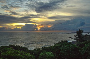 Galle, Sri Lanka Tepesi'nden günbatımı üzerinde göster
