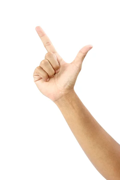 Zeigefinger mit Clipping-Pfad isoliert. — Stockfoto