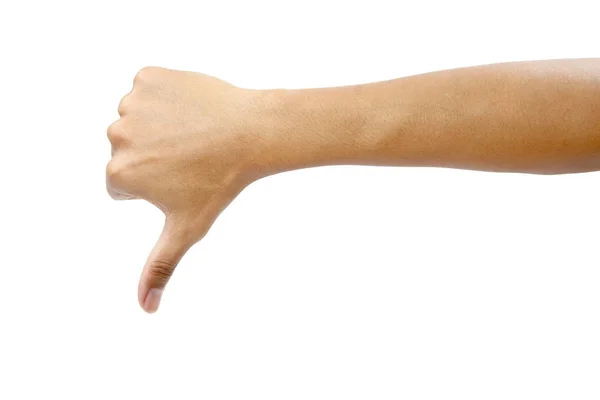 Рука робить знак не схожим на ізольований відсічним контуром . — стокове фото
