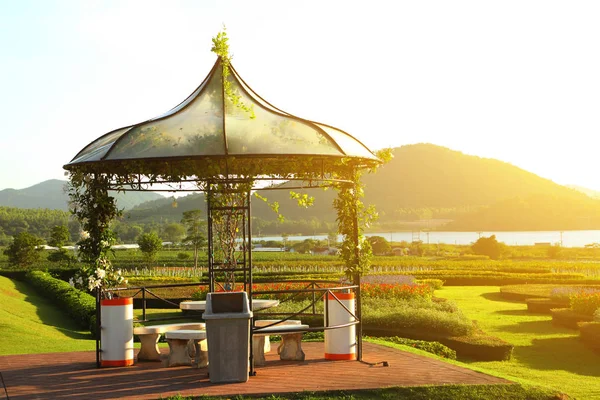 Pergola in the garden — Stock Photo, Image