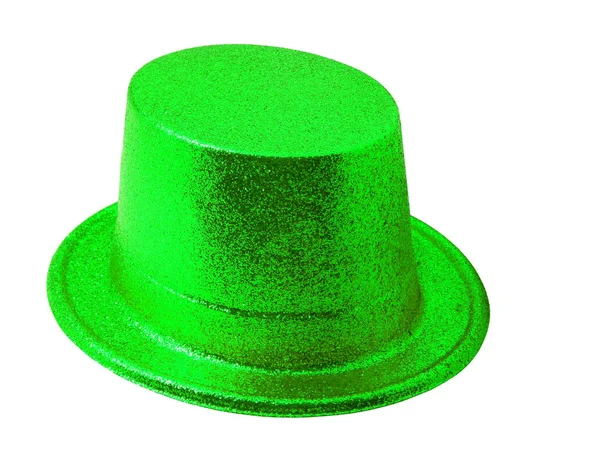 Cappello partito a luce verde isolato su bianco con percorso di ritaglio . — Foto Stock