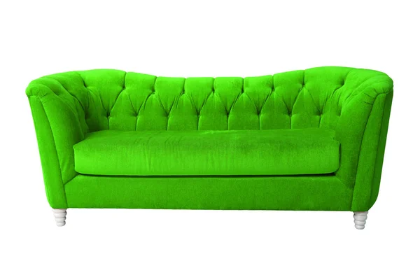 Green light furniture isolated with clipping path — Stock Photo, Image