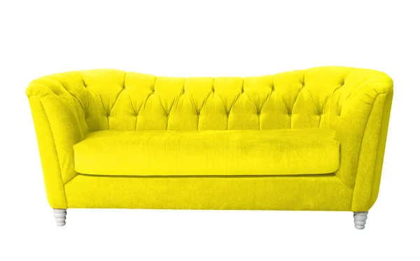 Yellow furniture isolated with clipping path — Stock Photo, Image