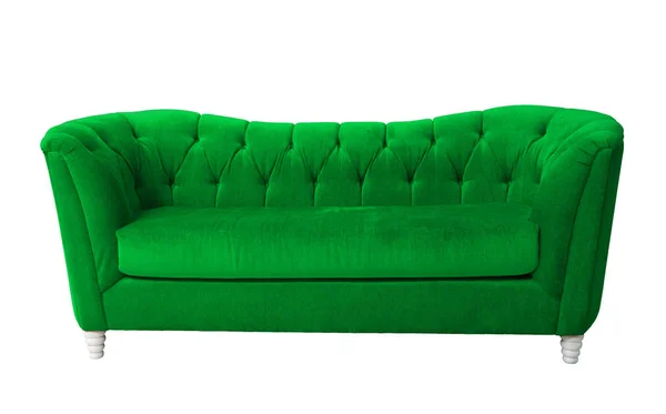 Green furniture isolated with clipping path — Stock Photo, Image