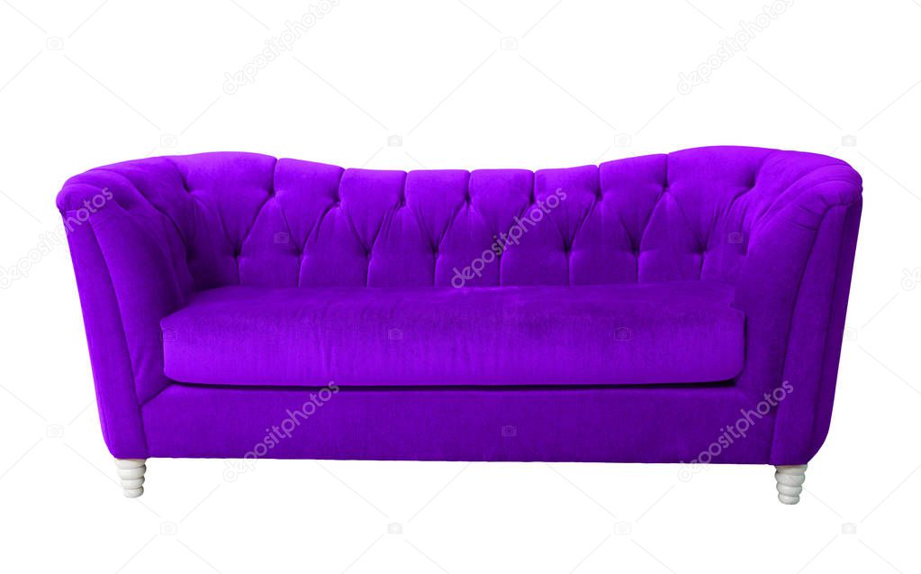 Purple furniture isolated with clipping path 