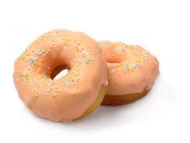 Turuncu sırlı Donuts izole 