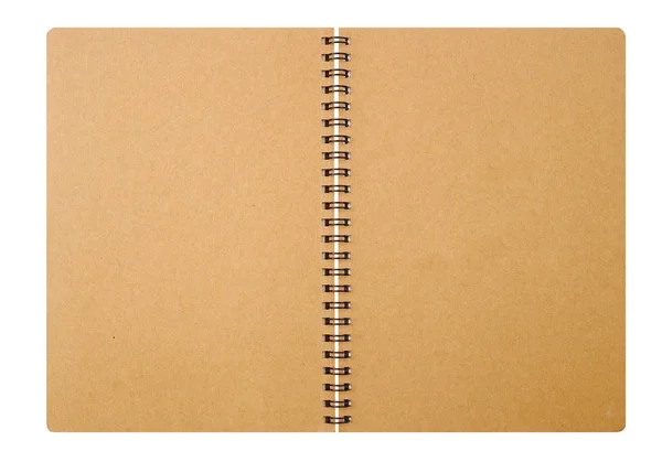 Quaderno di carta copertina anteriore percorso di ritaglio . — Foto Stock