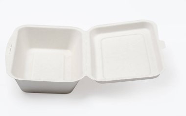 Doğal lif Eko yemek kutusu izole kırpma yolu