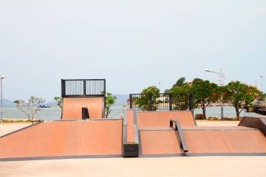 Güzel paten ve diğer spor park 