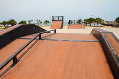 Güzel paten ve diğer spor park 