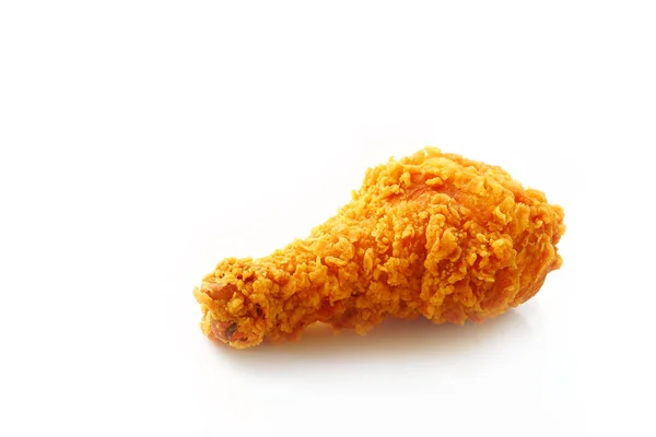 Smažené kuře, izolované na bílém — Stock fotografie