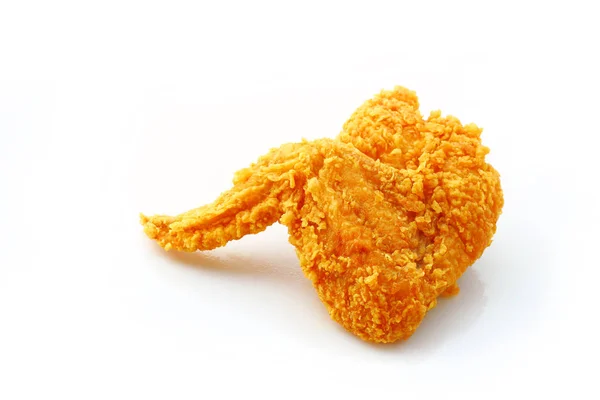 Pollo frito aislado sobre blanco —  Fotos de Stock