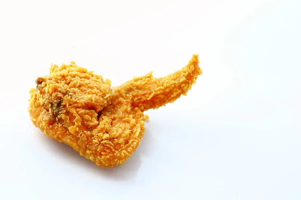 Pollo fritto isolato su bianco — Foto Stock