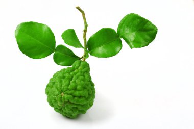 bergamot meyve üzerinde beyaz izole