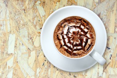 Mocha kahve Üstten Görünüm