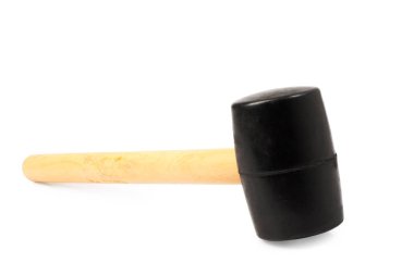 Kırpma yolu ile izole lastik çekiç.