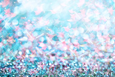 Mavi ışık şenlikli bulanık soyut Noel olan parlak ba