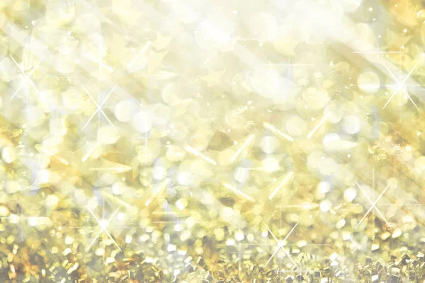 Miękkie żółte światła uroczysty rozmyte streszczenie Boże Narodzenie migotały br — Zdjęcie stockowe